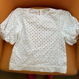 Joe's XS Eyelet Top White